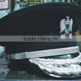 Embroidery Visor Cap Accessories Head Wear Beret Officer Cap