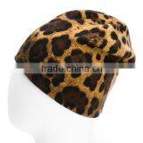 Multicolored Cashmere Leopard Print Beanie thumbnail-3