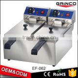 china supplier commercial kitchen equipment 2 baskets electric continuous fryer for sale EF-062
