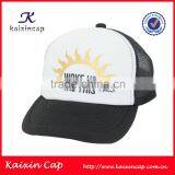White Sponge Mix Black Curved Brim Trukcer Cap thumbnail-1