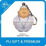 Newly Popular Eco-friednly 3D Custom Soft pu Keychain thumbnail-2