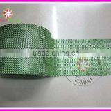 Diamond mesh roll sparkle rhinestone crystal platinum ribbon