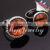 Glass evil eye ring popular wholesale festival items for Halloween