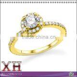 Yellow gold xuan huang top level high quality lots sterling silver rings