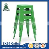 wholesale cheap white red green stackable metal stools for sale
