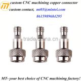 factory custom CNC machining precision stainless steel/ copper/ brass connectors