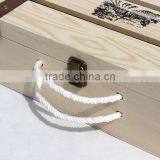 Custom Unfinished Pine Wood Wine Gift Box thumbnail-4