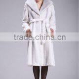 Shawls Hooded Rex Rabbit Fur Coat