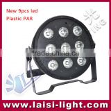Par can light 9pcs 10W 4in1 Led Plastic PAR Light, cheap led par, RGBW led par light