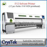 CrysTek F12 Solvent Printer With SPT Sei ko Printheads Banner Machine