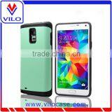 Combo Materails Card Hold Touch Armor Hybrid Case for Samsung Note 4 With Mirror thumbnail-6