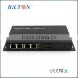 10/100/1000M 1 Fiber 4 Ethernet SFP Media Converter Quality Choice