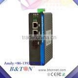 2*1000Base TX to 1*1000M FX 2Ports RJ45 1000Mbps Din-Rail Gigabit Industrial Ethernet Switch