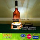 Professional Custom LED Lucite Wine Bottle Holder Acrylic LED Wine Holder With Logo