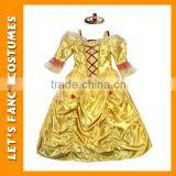 PGCC0052 Hottest !!! 2016 wholesale girls ' costume girl's fancy dress gold children stage dance costume