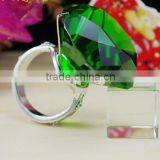 Wedding Crystal Glass Diamond Napkin Ring, Green Wedding Napkin Ring thumbnail-1