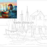 ROSA Talent Cotton Canvas Panel With Outline "The Landscape 5", 30x40cm thumbnail-1