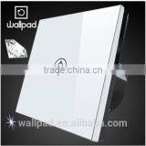 New Arrival Wallpad Modern White LED Waterproof Crystal Glass 110~250V Touch Screen Doorbell Wall Switch