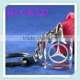 Personalized Cube 3D Laser Engraving Crystal Car Logo Keychain