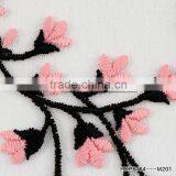 3D Peach Vines Flower Embroidery Fabric For Mango ClothesTransparent Organza Mesh Ground for Evening Party Dress Breathable thumbnail-4