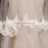 BV1002 New Arrival Elegant Ivory Veil Of Bride Lace Purfle One Layer 2015 Wedding Long Veils Quality Choice thumbnail-2