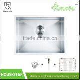 Undermount Handmade Single Bowl Stainless Steel Kitchen Sink Made in China thumbnail-1