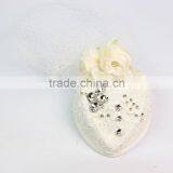Mini Hat Fascinator Rhinestone Hair Clip Wedding Hats Fascinators Bridal Hair Acessories thumbnail-1