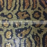 Snake Embroidered 3mm Sequin Fabric Leopard thumbnail-2