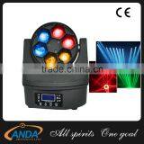 100% Factory Direct Bee Eye Beam With Zoom 6pcs*15W RGBW 4in1 LED Moving Head Light thumbnail-1