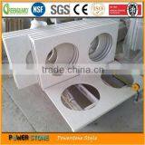 White Artificial Marble Double Bowl Bathroom Vanity Top