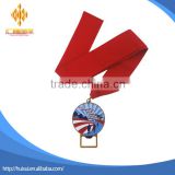 Top sale custom red ribbon medal with hook
