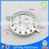 Q-2708 Metal Name Tags for Bags Silver Round Zinc Alloy Label thumbnail-2