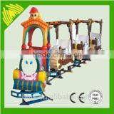 Happy electric outdoor mini rail car for children game