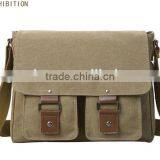 Made in China High Quality Men's Vintage Canvas Messenger Shoulder Bag Crossbody Sling School Bags Satchel thumbnail-4