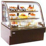 Curved Glass Cake Showcase Double Curved Luxurious Cake Cabinet Glass Display Cabinet