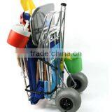 Folding Beach Cart - New - Soft Sand Tires - 165 Lb Load Cap thumbnail-1
