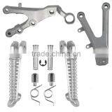 For Yamaha YZF R6 2006-2011 Silver Front Passenger Foot Pegs Footrest Brackets thumbnail-1