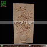 Natural Stone Relief Flower Carving thumbnail-1