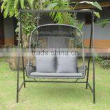 2012 PE Rattan Hanging Double Chair- Alu. & Steel Frame