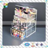 2015 Custom High Clear Acrylic Nail Polish Holder Simple Design 5 Stairs Acrylic Nail Polish Display Acrylic Nailpolish Stand thumbnail-4