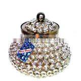 Crystal Decoration Metal Home Decor Storage Pot