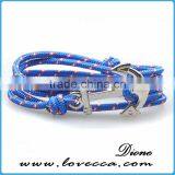 Wholesale Paracord Handmade Rope Wristband Anchor Bracelet With 2mm Rope thumbnail-4