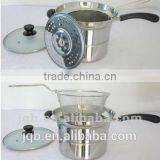 High Quality 100L Stainless Steel Stockpot With Visible Glass Lid thumbnail-2