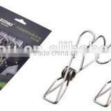 Ecolife Sunshine Universal Stainless Steel Wire Clips Clothes Pins Hanging Clips Hooks for Home/Office Use Set of 5 thumbnail-1