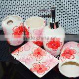 4pcs Ceramic Colorful Bathroom Set thumbnail-2