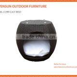 High Quality Rattan Furniture Cheap Cat Bed With Cushion thumbnail-1