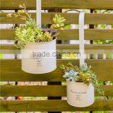 Hanging Flower Pots Large Metal Bucket Flower Holder Garden/Balcony Planter thumbnail-2