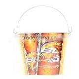 Multifunctional Galvanized Zinc Metal Flower Bucket Full Color Painting Beer Bucket thumbnail-2