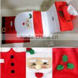 2016 New Product Cheap Set of 3pcs Xmas Santa Claus Closestool Toilet Seat Cover &Rug &Tank Cover thumbnail-1