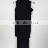 Sexy Black Sleeveless Cocktail Dress for Women Cotton Made in thumbnail-3